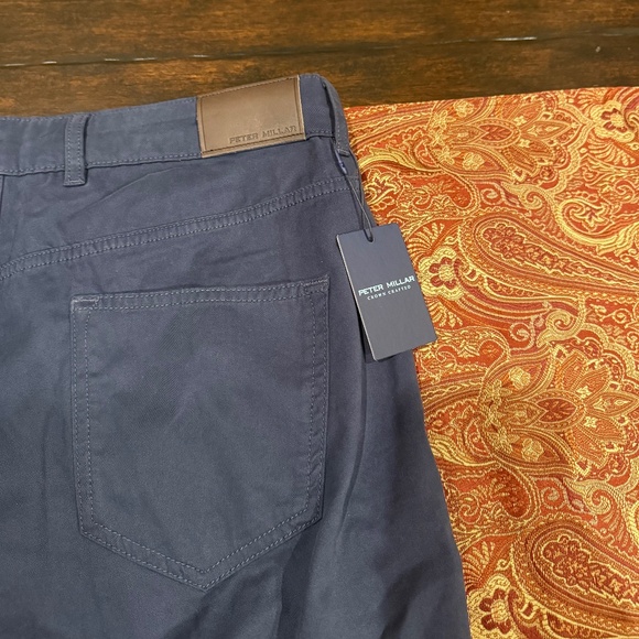 Peter Millar Crown Crafted Men's Size 38 Navy Delvin 5-Pocket Pants MSRP $245 - Picture 5 of 9